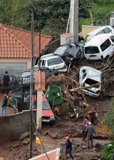 Många har dött i översvämningarna på Madeira. Foto: Octavio Passos/Scanpix