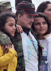 Fri efter 12 år som fånge hos Farc.  Arbey Delgado Argote  är en av de fångar som fritogs på söndagen. Foto: Ariana Cubillos/Scanpix