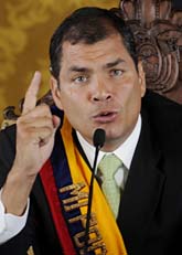 Ecuadors president Rafael Correa. Foto: Scanpix