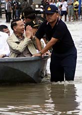 Det är stora översvämningar i Thailand. Foto. Scanpix