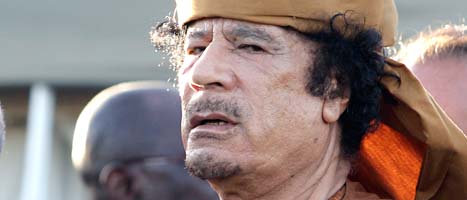 Libyens ledare Muammar Gaddafi. Foto. Pier Paolo Cito/Scanpix