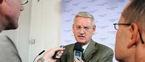 Sveriges utrikesminister Carl Bildt. Foto: Anders Wiklund/Scanpix