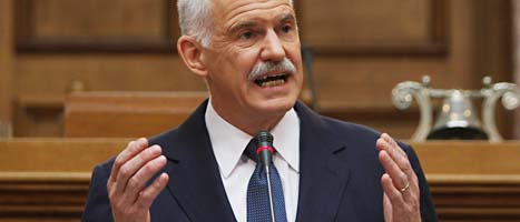 Greklands premiärminister Giorgos Papandreou. Foto: John Kolesidis/Scanpix