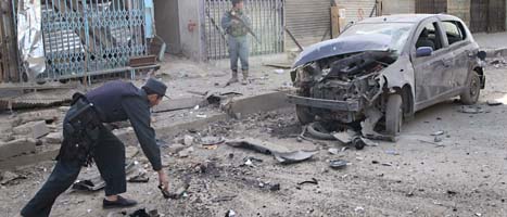Här, i staden Kandahar, sprängdes en av bomberna i Afghanistan. FOTO: Allauddin Khan/SCANPIX