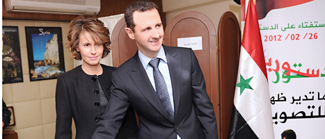 Syriens ledare Bashar al-Assad har gått med på FNs fredsplan.
Men rebellerna  som gör uppror mot Assad säger nej till fredsplanen. 
Foto:Sana/Scanpix.