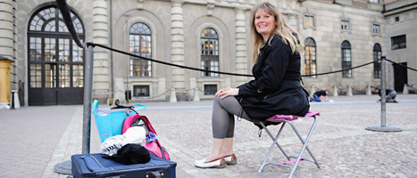 Andrea Weichmann var först på plats vid slottet på Estelles dopdag.
Foto: Erik Mårtensson/Scanpix