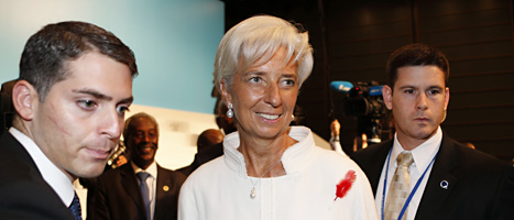 Christine Lagarde är chef för IMF. Foto: Koji Sasahara/Scanpix