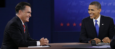 Mitt Romney och Barack Obama. Foto: David Goldman/Scanpix