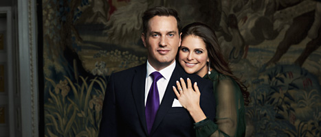 Madeleine och hennes amerikanske pojkvän Chris O'Neill.
Foto: Kungahuset