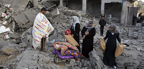 Många vanliga människor i Gaza har skadats eller dödats av Israels bomber. Foto: Eyad Baba/AP/Scanpix.