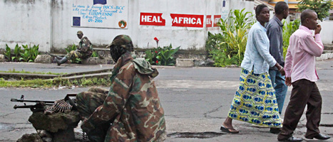 Soldater från rebellgruppen M23 har tagit makten i staden Goma.
Foto: Melanie Gouby/AP/Scanpix.
