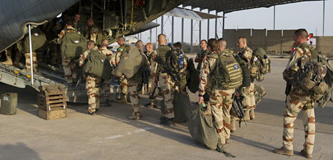 Franska soldater i landet Mali i Afrika. Foto: R Nicolas Nelson/Scanpix.