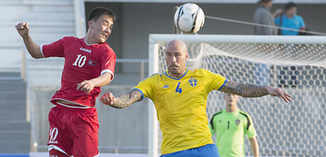 Daniel Majstorovic är tillbaka i det svenska landslaget i fotboll.
Foto: Jonas Ekströmer/Scanpix.