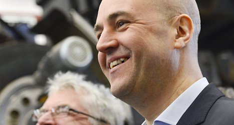– Vi måste arbeta längre. annars för vi mindre pengar i pension, 
säger statsminister Fredrik Reinfeldt. Foto: Henrik Montgomery/Scanpix.