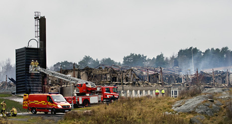 Torslandaskolan förstördes i branden 2009. Foto: Björn Larsson Rosvall/Scanpix.