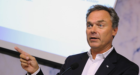 Jan Björklund klarade sig bäst av partiledarna i Svenska Dagbladets 
test av hur partiledarna pratar. Foto: Janerik Henriksson/Scanpix.