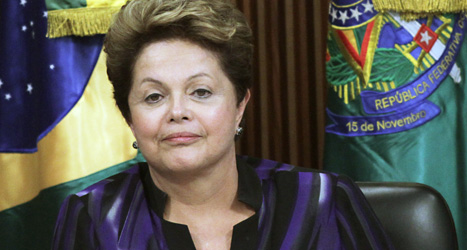 Dilma Rousseff är Brasiliens president. Foto. Eraldo Peres/Scanpix.