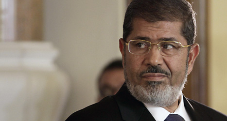 Muhammad Mursi är inte längre Egyptens president. 
Militären tvingade honom att sluta. Foto: Maya Alleruzo/Scanpix.
