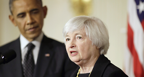 Janet Yellen blir chef för USAs mäktiga riksbank. Det är första gången som en kvinna får det jobbet. Foto: Pablo Martinez Monsivais/TT