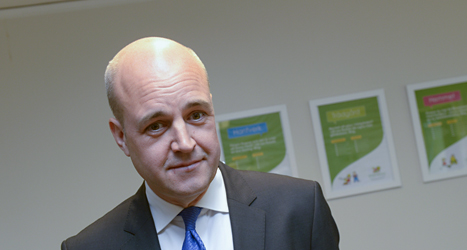 Fredrik Reinfeldt säger att skattesänkningen nästa år kan bli 
den sista på ett tag. Foto: Bertil Enevåg Ericson/TT