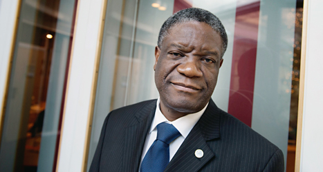 Denis Mukwege fick Leva Rätt-priset. Foto: Jessica Gow/TT.