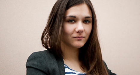 Amelia Andersdotter är politiker för Piratpartiet. Foto: Tess Lindholm