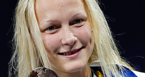 Sarah Sjöström simmar riktigt snabbt just nu. Foto: Michael Sohn/TT.