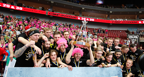 Faluns spelare firar SM-guldet: Foto: Stig-Åke Jönsson/TT.