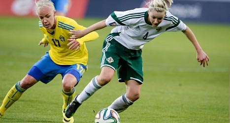 Sverige vann mot Nordirland i fotboll. Foto: Mikael Fritzon/TT.