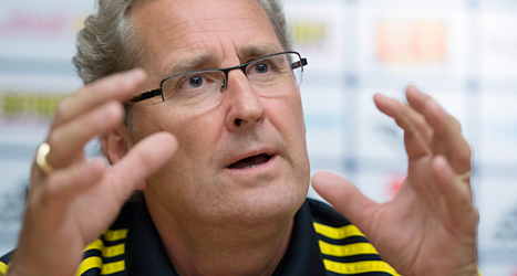 Sveriges lagledare Erik Hamrén. Foto: Maja Suslin/TT.
