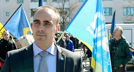 Stefan Jacobsson är ledare för nazisternas parti. Foto: TT