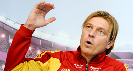 Tony Gustavsson slutar i Tyresö tillsammans med flera av lagets bästa spelare. Foto: Jonas Ekströmer /TT
