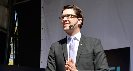 Jimmie Åkesson är Sverigedemokraternas ledare. Foto: TT