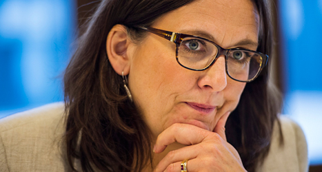 Cecilia Malmström från Folkpartiet är orolig för att de högerextrema partierna fick många röster. Foto: TT