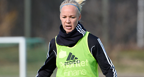 Caroline Seger flyttar till Paris. Foto: Jonathan Nackstrand /TT