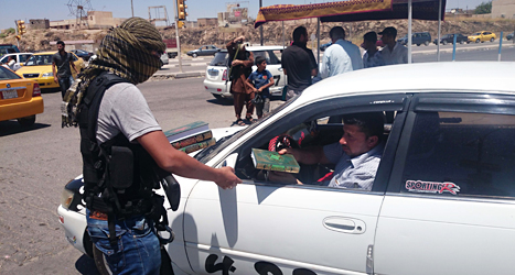 Rebellerna i gruppen Isis har tagit makten i många städer i landet Irak.
Foto: AP/TT.
