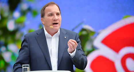 På söndagen pratade Socialdemokraternas ledare i Almedalen. Foto: TT