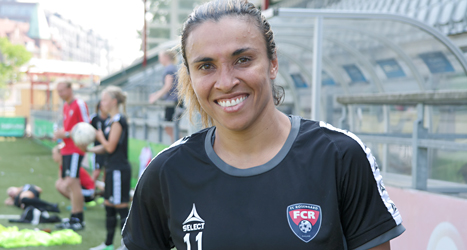 På onsdagen spelar Marta da Silva sin första match med nya klubben FC Rosengård. Foto: Erland Vinberg, TT