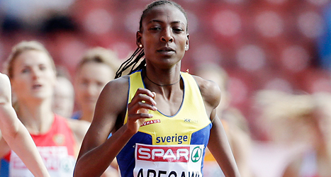 Abeba Aregawi vann utan problem sitt försök på 1500 meter. Foto: Petr David Josek /TT