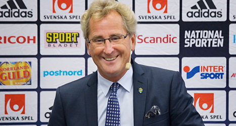 Sveriges lagledare Erik Hamrén. Foto: Bertil Ericson/TT.