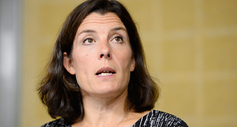 Karin Enström är Sveriges försvarsminister. Foto: Maja Suslin/TT.