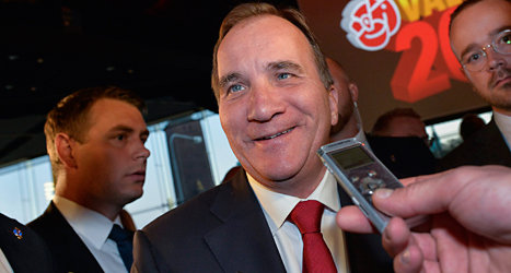 Socialdemokraternas ledare Stefan Löfven blir troligen Sveriges nästa statsminister. Foto: Jonas Ekströmer/TT