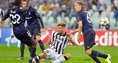 Malmö FF fick ingen bra start i Champions League i fotboll. Foto:
Massimo Pinca/TT.