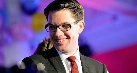 Sverigedemokraternas ledare Jimmie Åkesson. Foto: TT