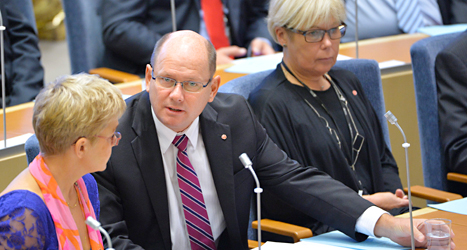 Socialdemokraten Urban Ahlin blev vald till riksdagens talman. Foto: TT