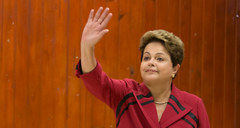 Dilma Rousseff vill fortsätta som president i Brasilien. Foto: Felipe Dana/TT.