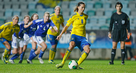 Lotta Schelin vann Diamantbollen. Foto: Claudio Bresciani/TT