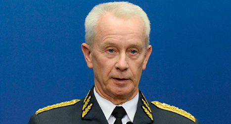 Sverker Göransson är högsta chef för Sveriges militärer. Foto: Claudio Bresciani/TT
