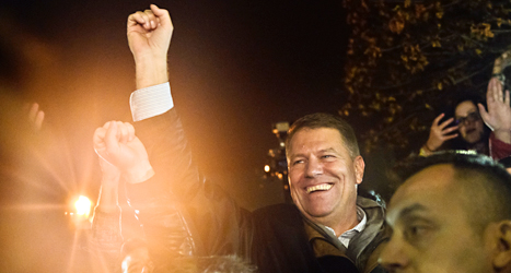 Klaus Iohannis blir ny president i Rumänien. Foto. Raed Krishnan/TT.
