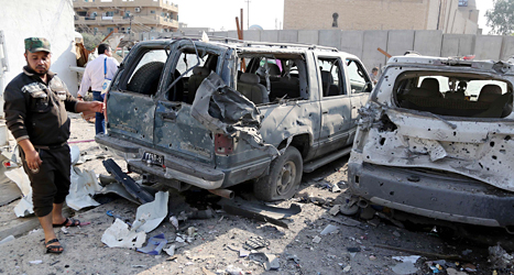 Tolv människor i Irak dödades av bomber på måndagen. Foto: Karim Kadim/TT.